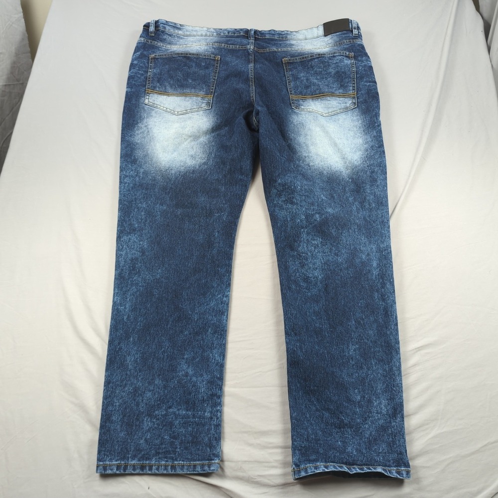 Southpole‎ Jeans Mens 46 Blue Baggy Skater Wide Leg Streetwear Faded Acid Wash - Picture 13 of 16